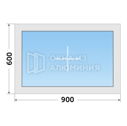 Глухое окно из алюминия под ключ AL-580